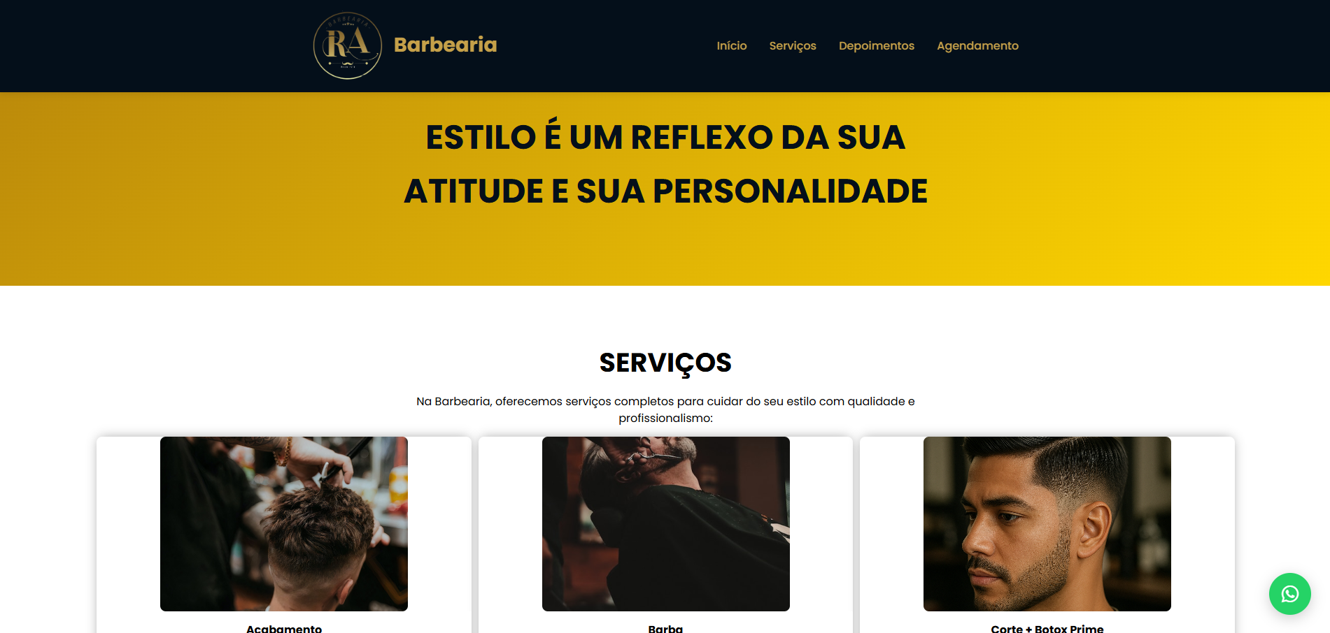 Projeto Barbearia por Henrique Martins