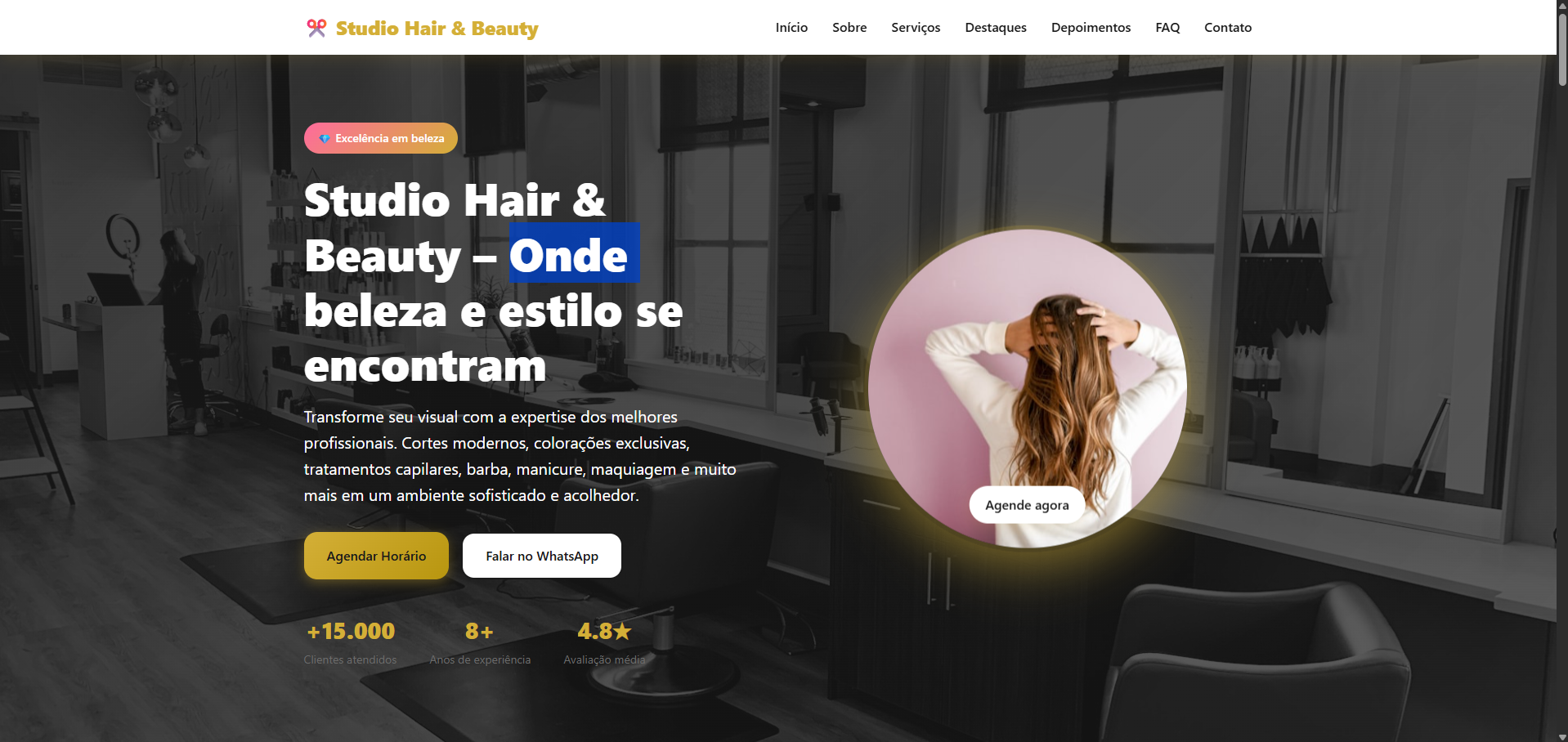 Projeto Salão de Beleza por Henrique Martins